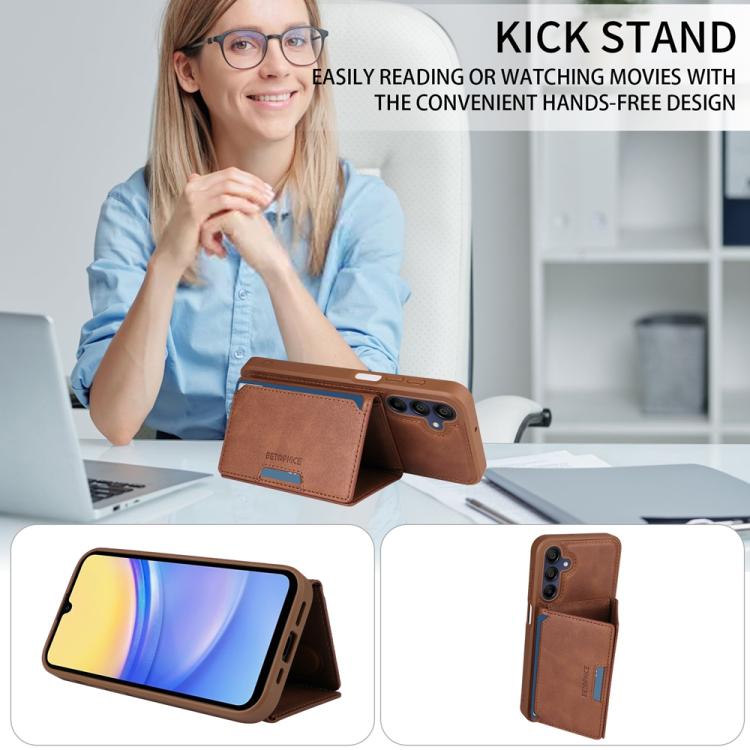 For Samsung Galaxy A15 5G BETOPNICE Horizontal Flip Detachable MagSafe Wallet Phone Case