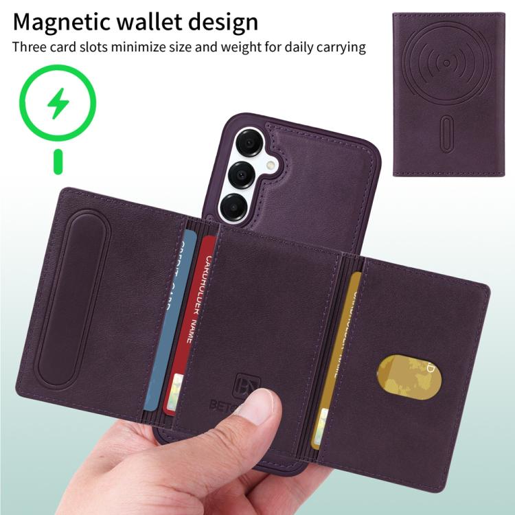 For Samsung Galaxy A16 5G BETOPNICE Horizontal Flip Detachable MagSafe Wallet Phone Case