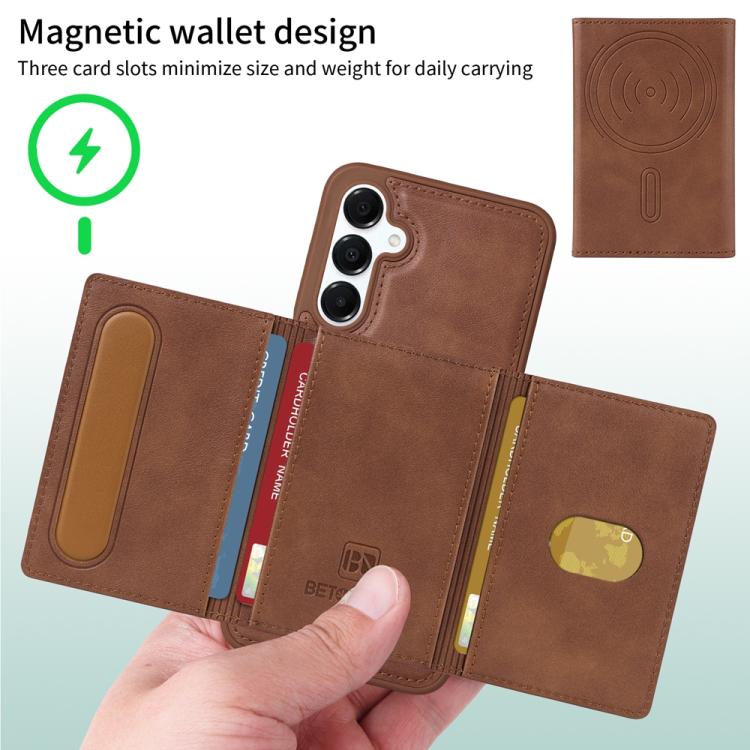 For Samsung Galaxy A16 5G BETOPNICE Horizontal Flip Detachable MagSafe Wallet Phone Case