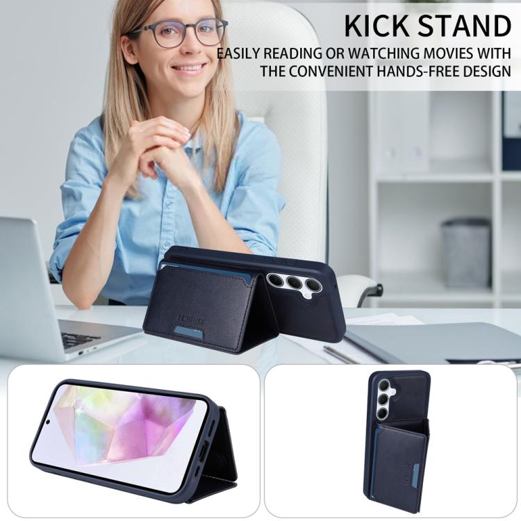 For Samsung Galaxy A35 5G BETOPNICE Horizontal Flip Detachable MagSafe Wallet Phone Case