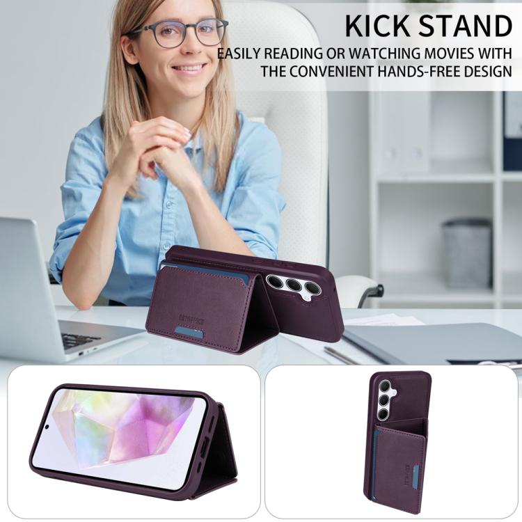 For Samsung Galaxy A35 5G BETOPNICE Horizontal Flip Detachable MagSafe Wallet Phone Case