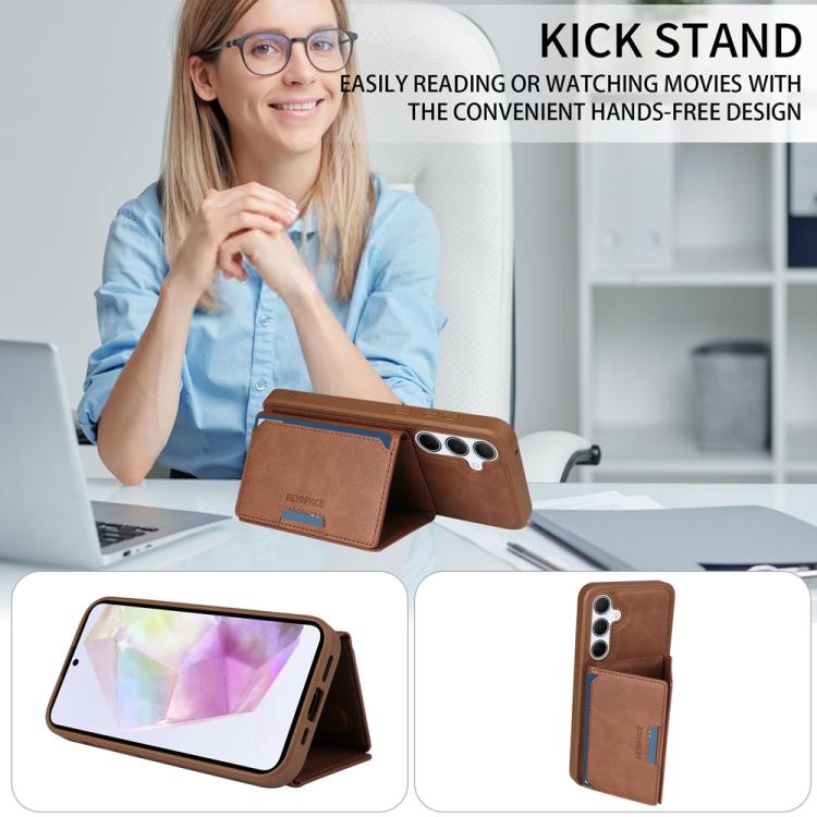 For Samsung Galaxy A35 5G BETOPNICE Horizontal Flip Detachable MagSafe Wallet Phone Case