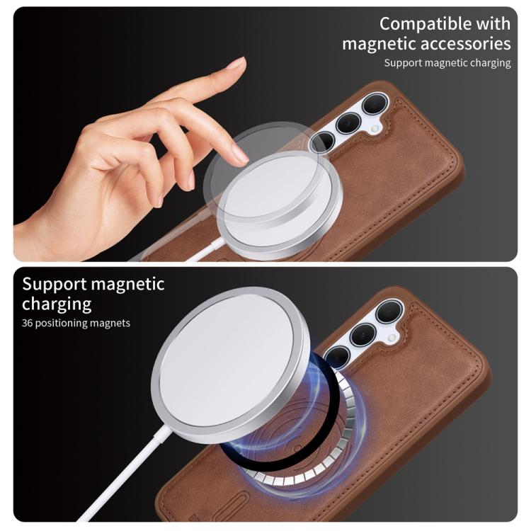 For Samsung Galaxy A35 5G BETOPNICE Horizontal Flip Detachable MagSafe Wallet Phone Case