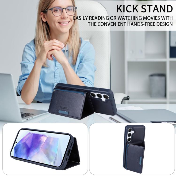 For Samsung Galaxy A55 5G BETOPNICE Horizontal Flip Detachable MagSafe Wallet Phone Case
