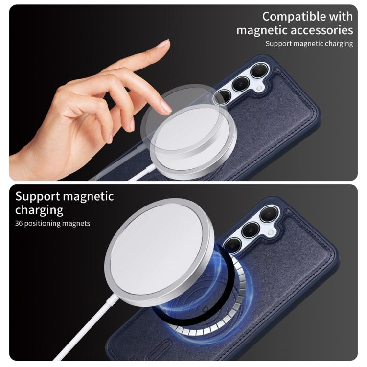 For Samsung Galaxy A55 5G BETOPNICE Horizontal Flip Detachable MagSafe Wallet Phone Case