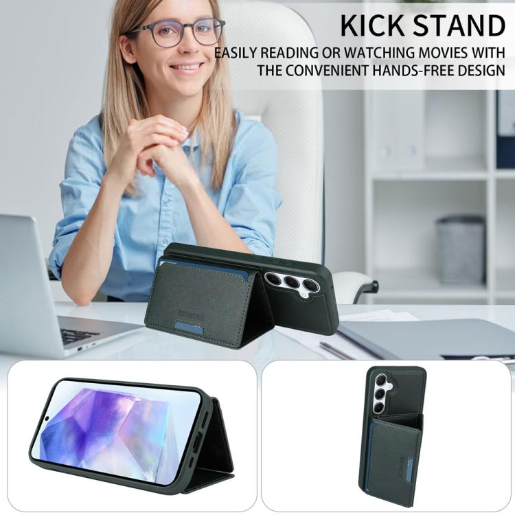 For Samsung Galaxy A55 5G BETOPNICE Horizontal Flip Detachable MagSafe Wallet Phone Case