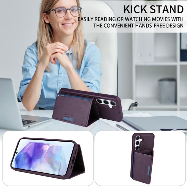 For Samsung Galaxy A55 5G BETOPNICE Horizontal Flip Detachable MagSafe Wallet Phone Case