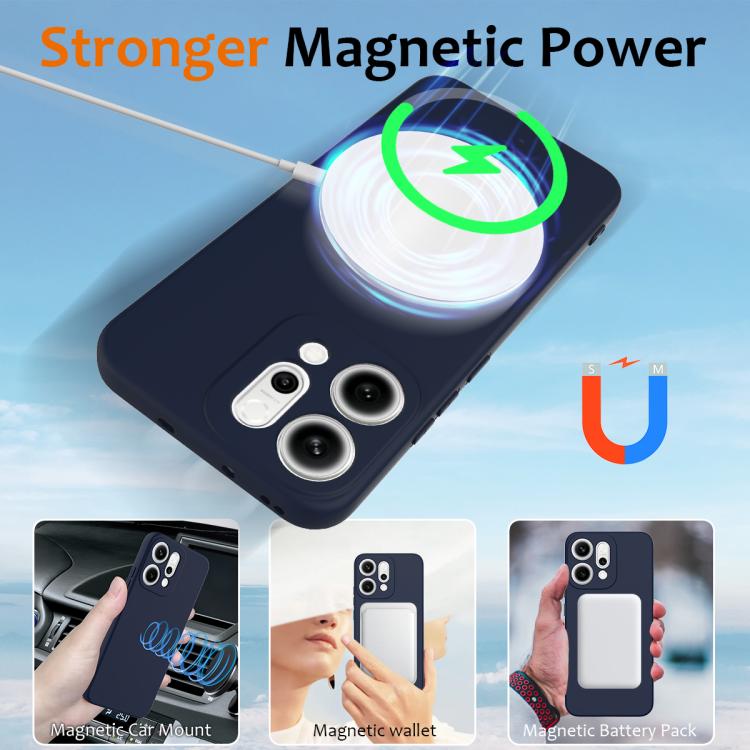 For OPPO Reno14 Pro 5G Global Shockproof Silicone Magsafe Phone Case