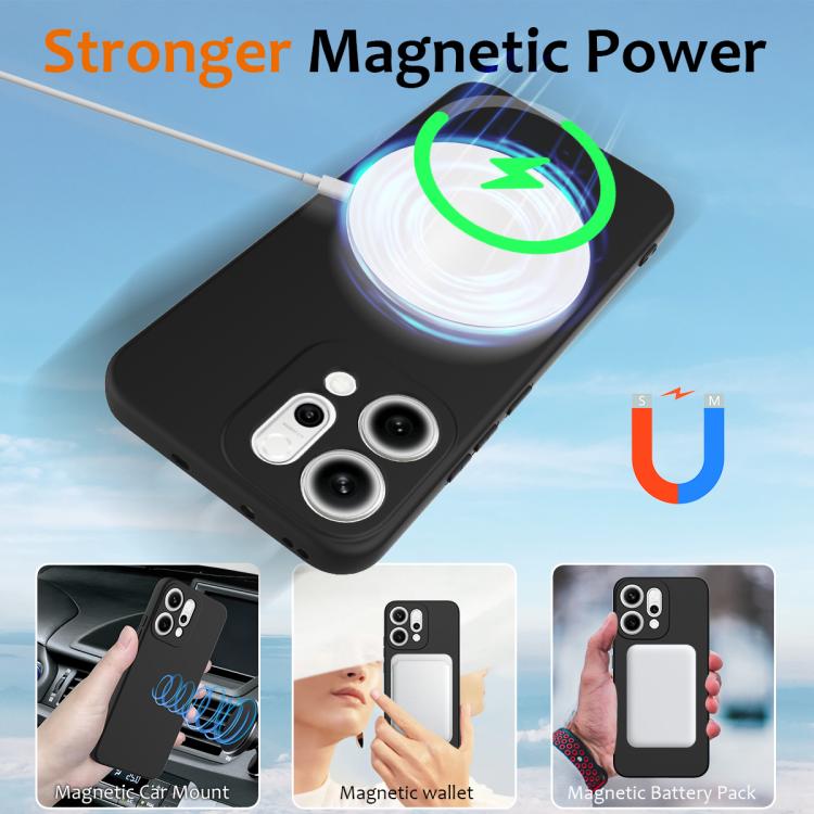 For OPPO Reno14 Pro 5G Global Shockproof Silicone Magsafe Phone Case