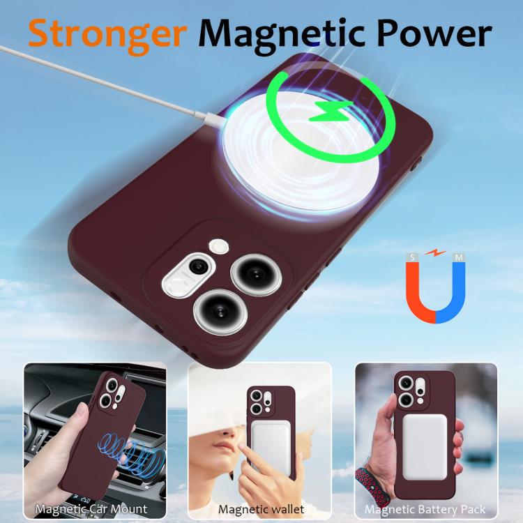 For OPPO Reno14 Pro 5G Global Shockproof Silicone Magsafe Phone Case