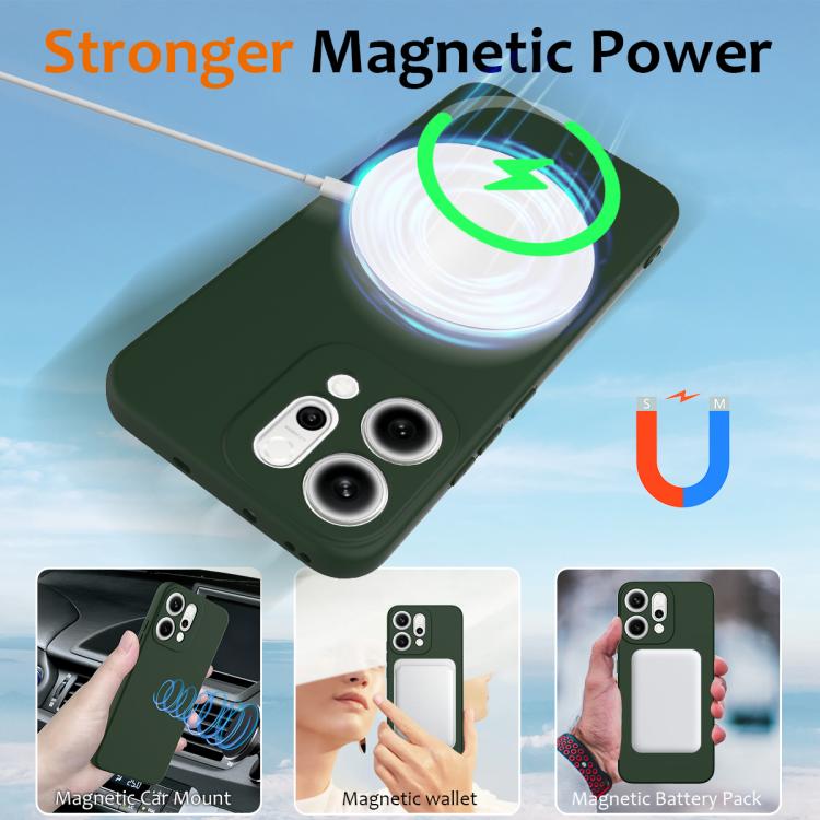 For OPPO Reno14 Pro 5G Global Shockproof Silicone Magsafe Phone Case