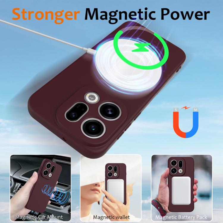 For OPPO Find X9 Shockproof Silicone Magsafe Phone Case