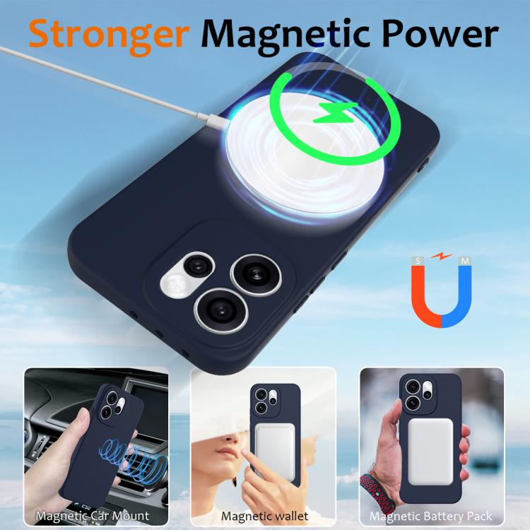 For OPPO Reno15 Pro Max 5G Global Shockproof Silicone Magsafe Phone Case