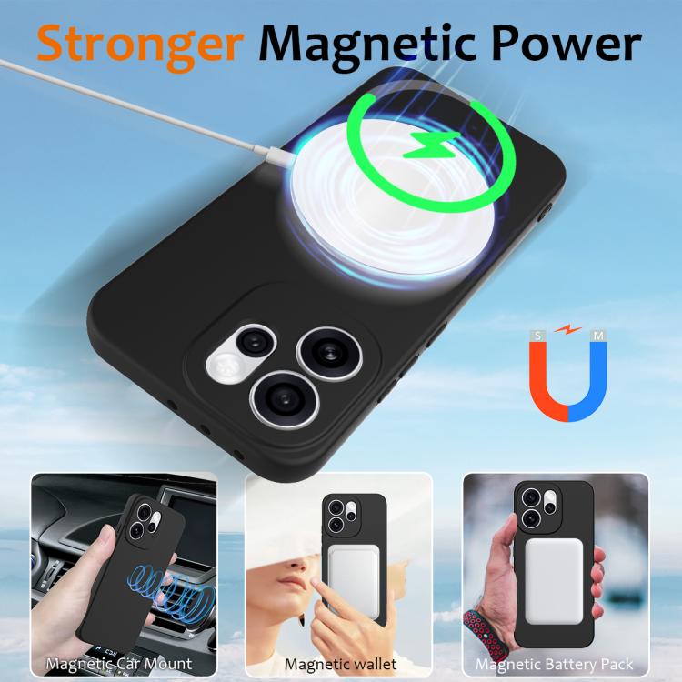 For OPPO Reno15 Pro Max 5G Global Shockproof Silicone Magsafe Phone Case