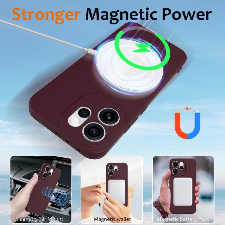 For OPPO Reno15 Pro Max 5G Global Shockproof Silicone Magsafe Phone Case