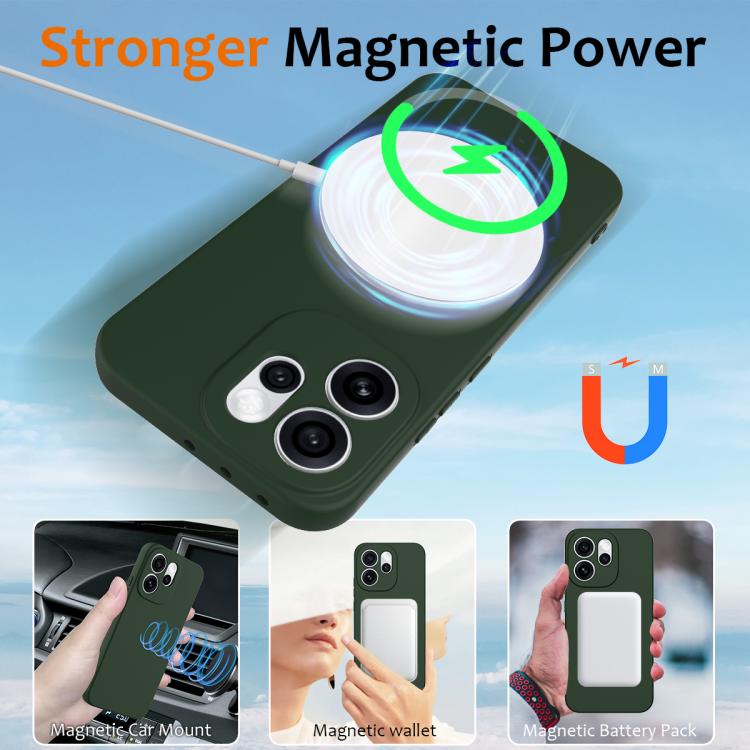 For OPPO Reno15 Pro Max 5G Global Shockproof Silicone Magsafe Phone Case