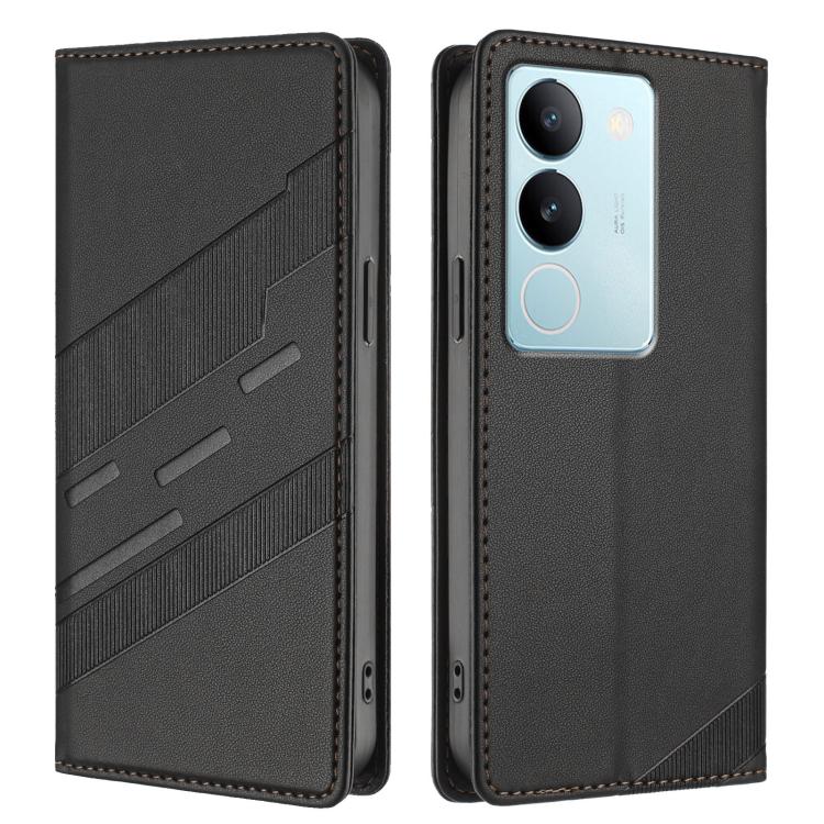 For vivo S17 / V29 5G Global Embossed Multi-functional Wallet Retro Leather Phone Case