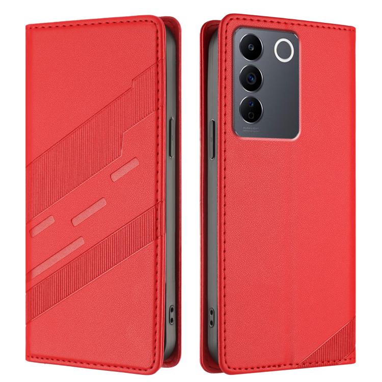 For vivo V27 5G / V27 Pro 5G Embossed Multi-functional Wallet Retro Leather Phone Case