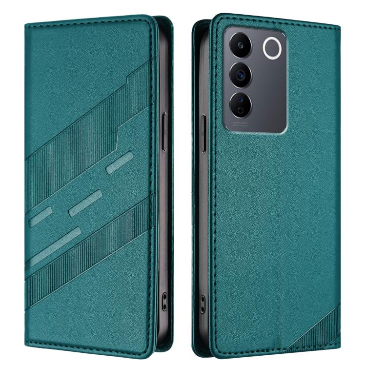 For vivo V27e 4G Global Embossed Multi-functional Wallet Retro Leather Phone Case