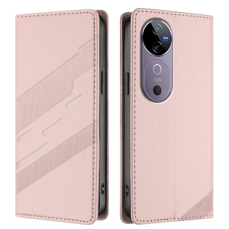For vivo V40 5G Global Embossed Multi-functional Wallet Retro Leather Phone Case