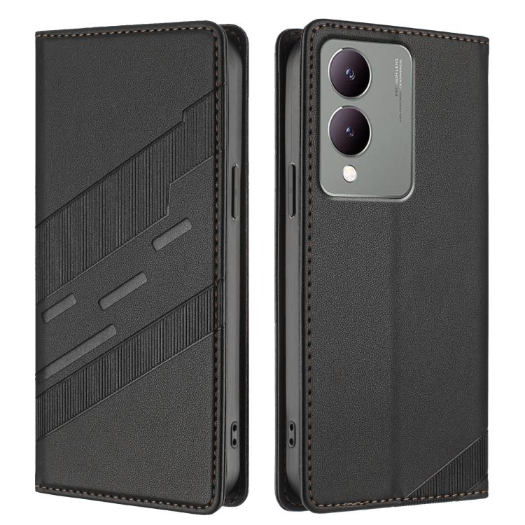 For vivo Y17s 4G Global Embossed Multi-functional Wallet Retro Leather Phone Case