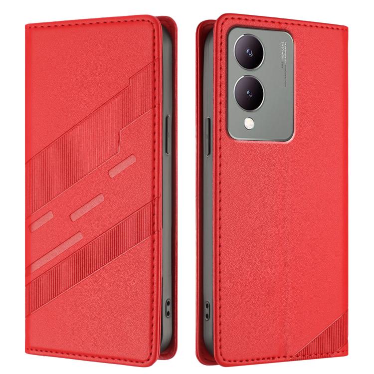 For vivo Y17s 4G Global Embossed Multi-functional Wallet Retro Leather Phone Case
