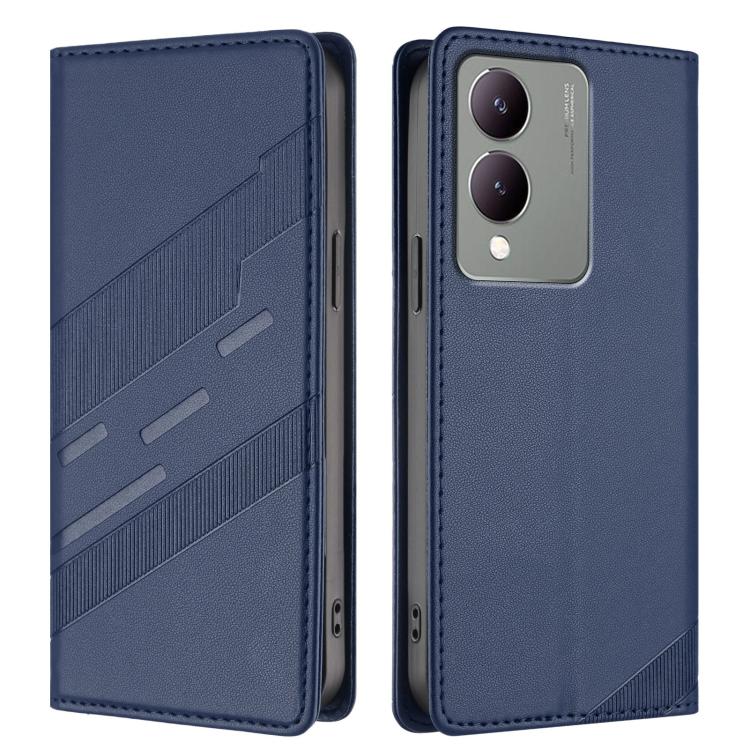 For vivo Y17s 4G Global Embossed Multi-functional Wallet Retro Leather Phone Case