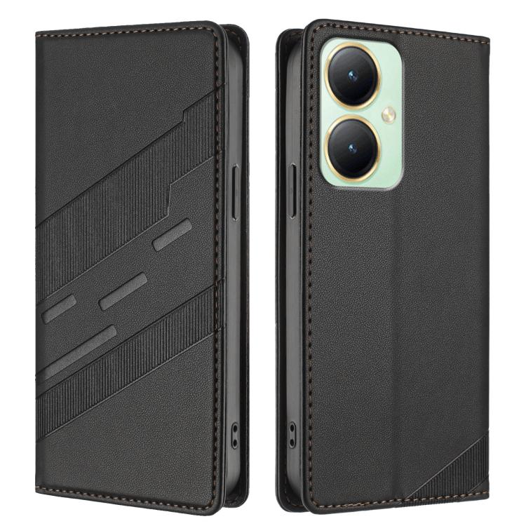 For vivo Y35M+ 5G / Y35+ 5G Embossed Multi-functional Wallet Retro Leather Phone Case
