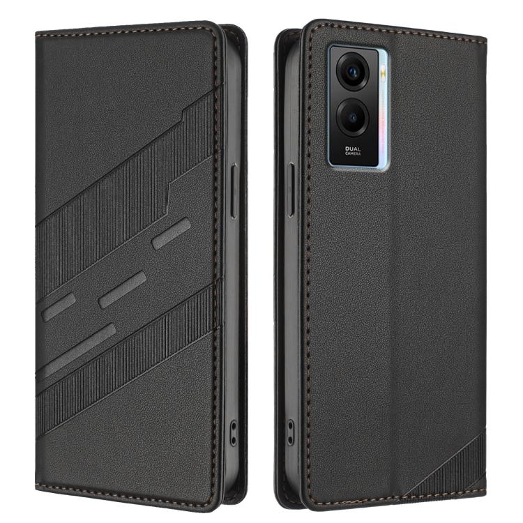 For vivo Y55s 2023 5G Embossed Multi-functional Wallet Retro Leather Phone Case