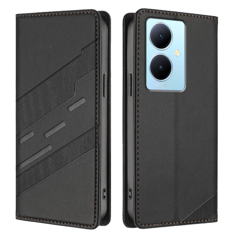 For vivo Y78+ 5G Global Embossed Multi-functional Wallet Retro Leather Phone Case