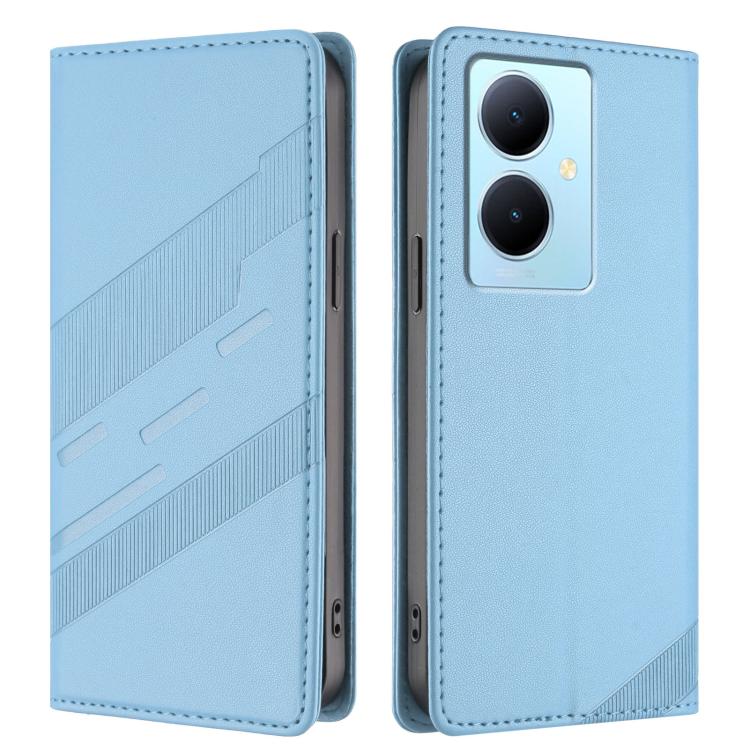 For vivo Y78+ 5G Global Embossed Multi-functional Wallet Retro Leather Phone Case