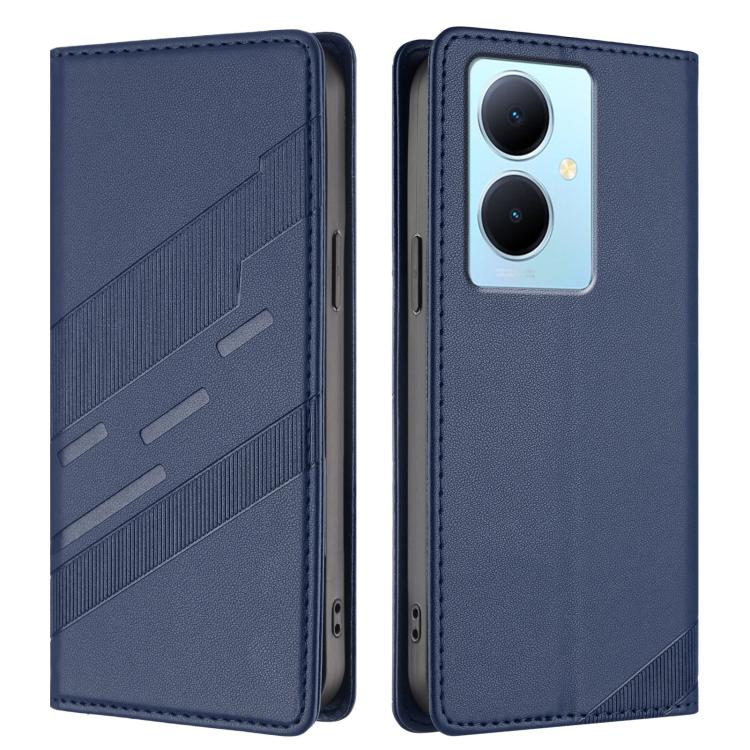 For vivo Y78+ 5G Global Embossed Multi-functional Wallet Retro Leather Phone Case