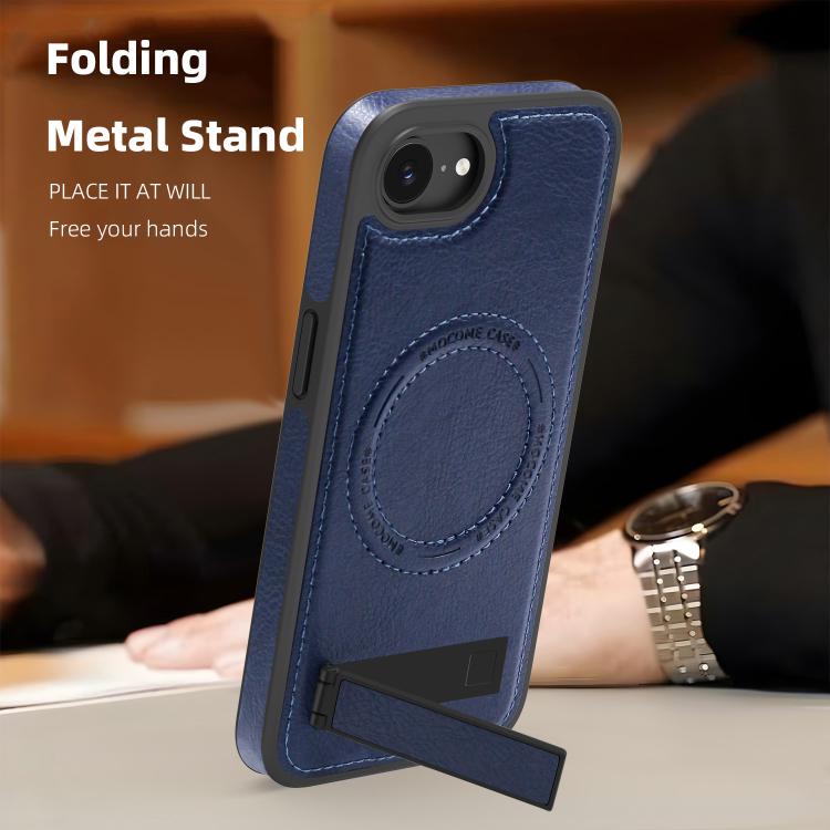 For iPhone 17e / 16e Multi-function Holder MagSafe PU Phone Case
