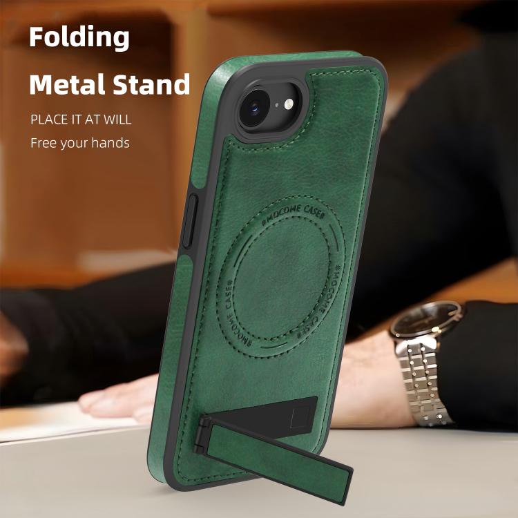 For iPhone 17e / 16e Multi-function Holder MagSafe PU Phone Case