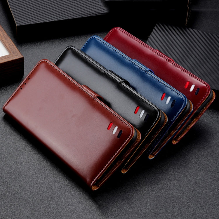 For Samsung Galaxy S20 Plus 3-Color Pearl Texture Magnetic Buckle Horizontal Flip PU Leather Case with Card Slots & Wallet & Holder