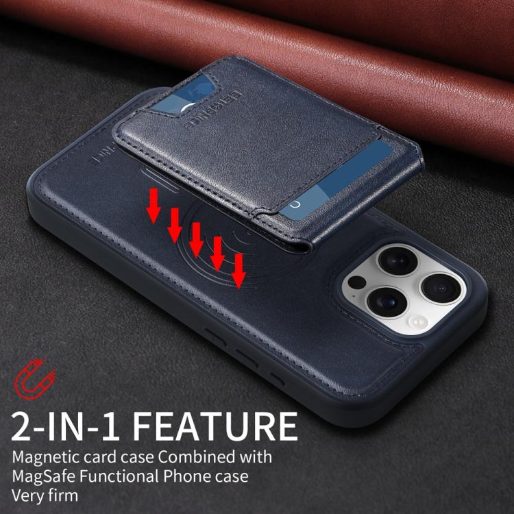 For iPhone 16 Pro Max BETOPNICE Vertical Flip Detachable MagSafe Wallet Phone Case