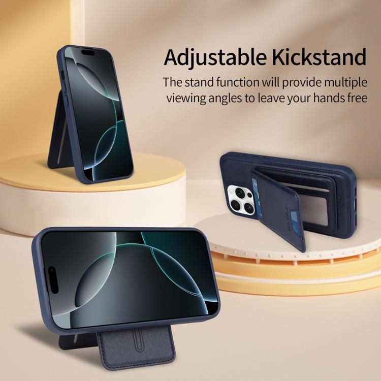 For iPhone 16 Pro Max BETOPNICE Vertical Flip Detachable MagSafe Wallet Phone Case