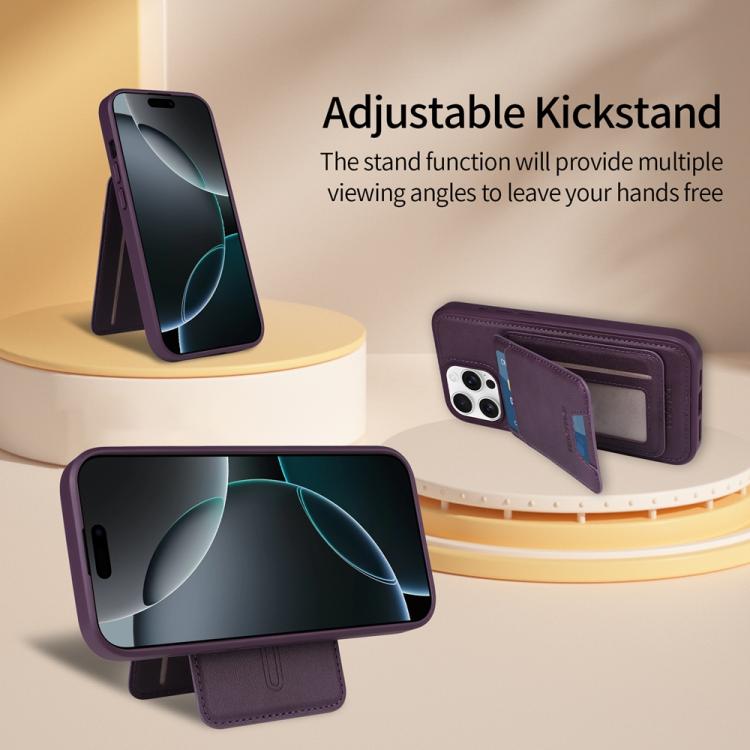 For iPhone 16 Pro Max BETOPNICE Vertical Flip Detachable MagSafe Wallet Phone Case