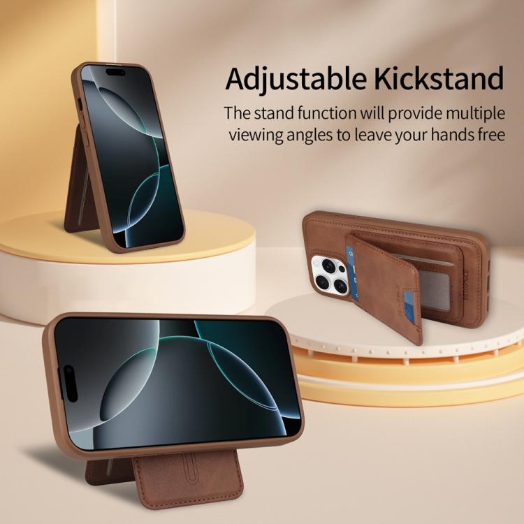 For iPhone 16 Pro Max BETOPNICE Vertical Flip Detachable MagSafe Wallet Phone Case