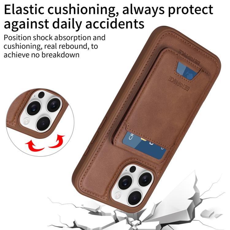 For iPhone 16 Pro Max BETOPNICE Vertical Flip Detachable MagSafe Wallet Phone Case