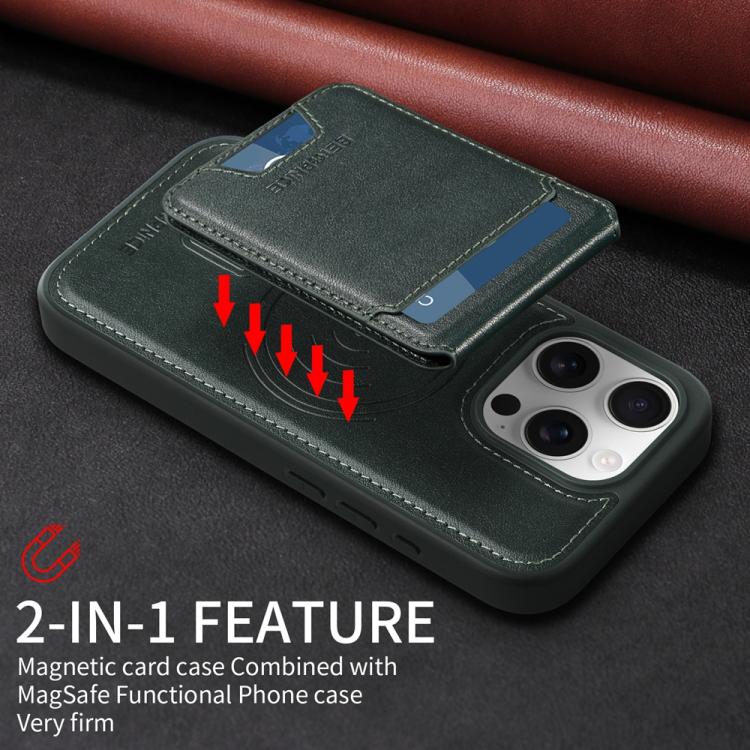For iPhone 16 Pro BETOPNICE Vertical Flip Detachable MagSafe Wallet Phone Case