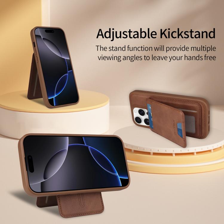 For iPhone 16 Pro BETOPNICE Vertical Flip Detachable MagSafe Wallet Phone Case