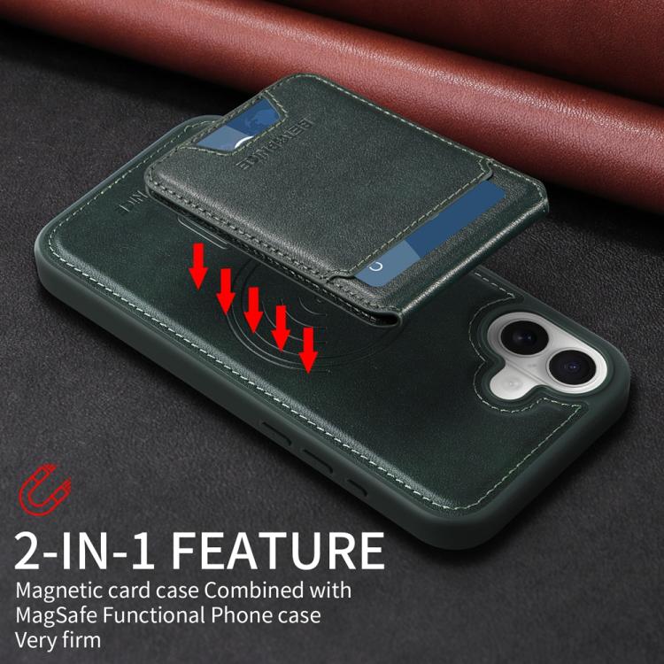 For iPhone 16 Plus BETOPNICE Vertical Flip Detachable MagSafe Wallet Phone Case