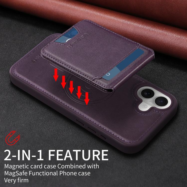 For iPhone 16 Plus BETOPNICE Vertical Flip Detachable MagSafe Wallet Phone Case
