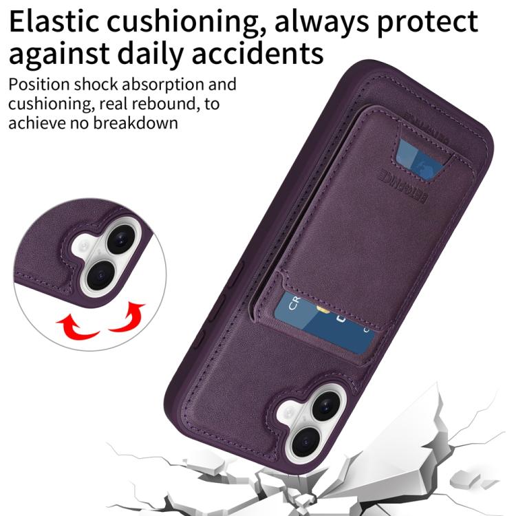 For iPhone 16 Plus BETOPNICE Vertical Flip Detachable MagSafe Wallet Phone Case