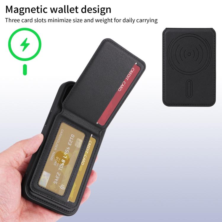 For iPhone 16 Plus BETOPNICE Vertical Flip Detachable MagSafe Wallet Phone Case