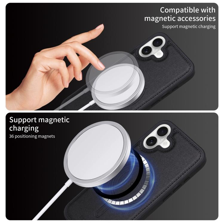 For iPhone 16 Plus BETOPNICE Vertical Flip Detachable MagSafe Wallet Phone Case