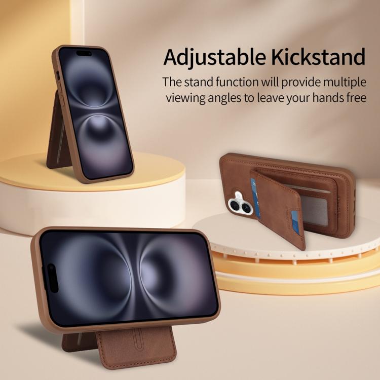 For iPhone 16 Plus BETOPNICE Vertical Flip Detachable MagSafe Wallet Phone Case
