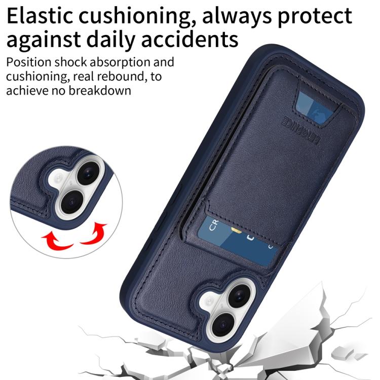 For iPhone 16 BETOPNICE Vertical Flip Detachable MagSafe Wallet Phone Case