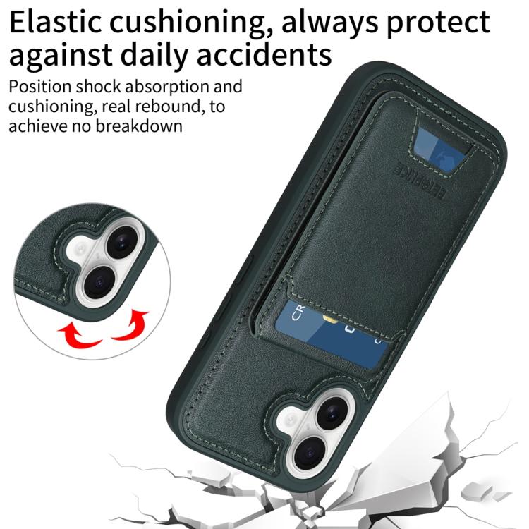 For iPhone 16 BETOPNICE Vertical Flip Detachable MagSafe Wallet Phone Case